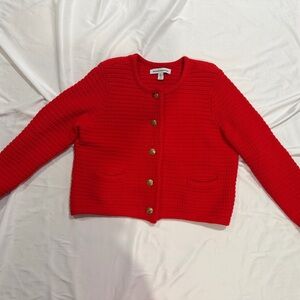 Amazon Essentials Women's Red Cardigan Sweater